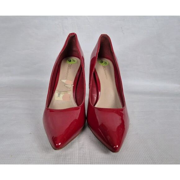 BCBGeneration Women’s 9.5 Red Patent Leather Pointed Toe Stiletto High Heel Pump - Picture 4 of 8